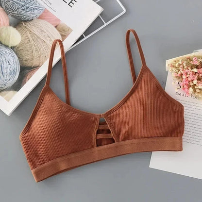 Women Cotton Sports Bra Tube Top Female Seamless Underwear Tube Bra Wireless Bralette Sexy Lingerie No Rims Lenceria Para Damas - A-1 Thread Vault