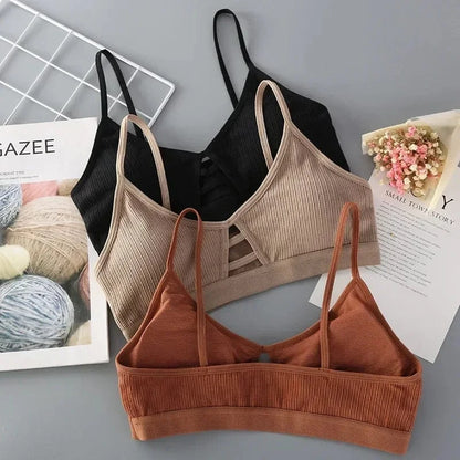 Women Cotton Sports Bra Tube Top Female Seamless Underwear Tube Bra Wireless Bralette Sexy Lingerie No Rims Lenceria Para Damas - A-1 Thread Vault