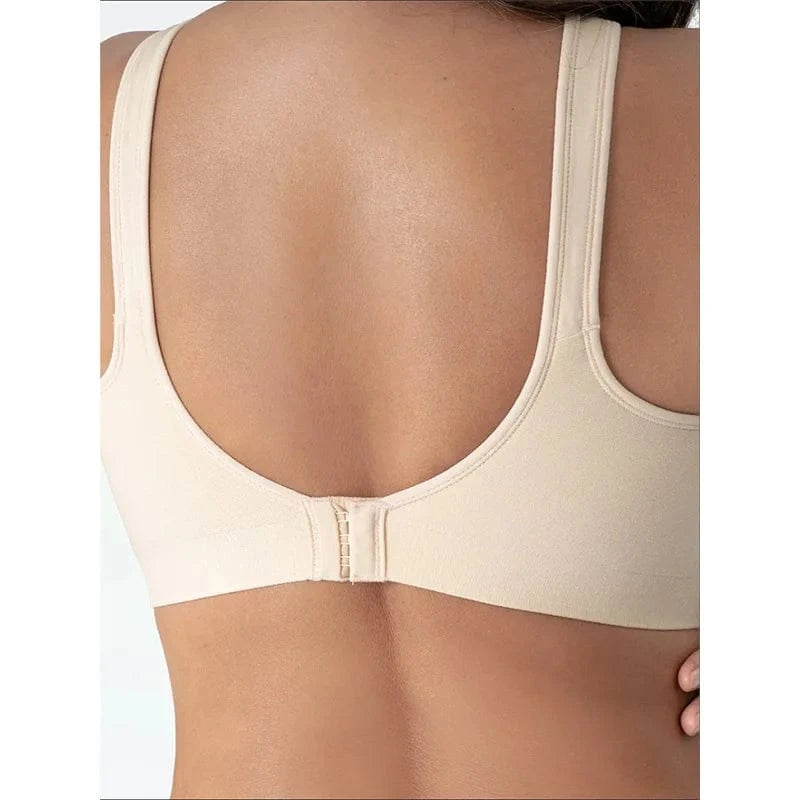 Women Daily Comfort Wireless Shaper Bra Sexy Bright Silk Decoration Lingerie Female Removable Pad Underwear S-4XL C06 - A-1 Thread Vault