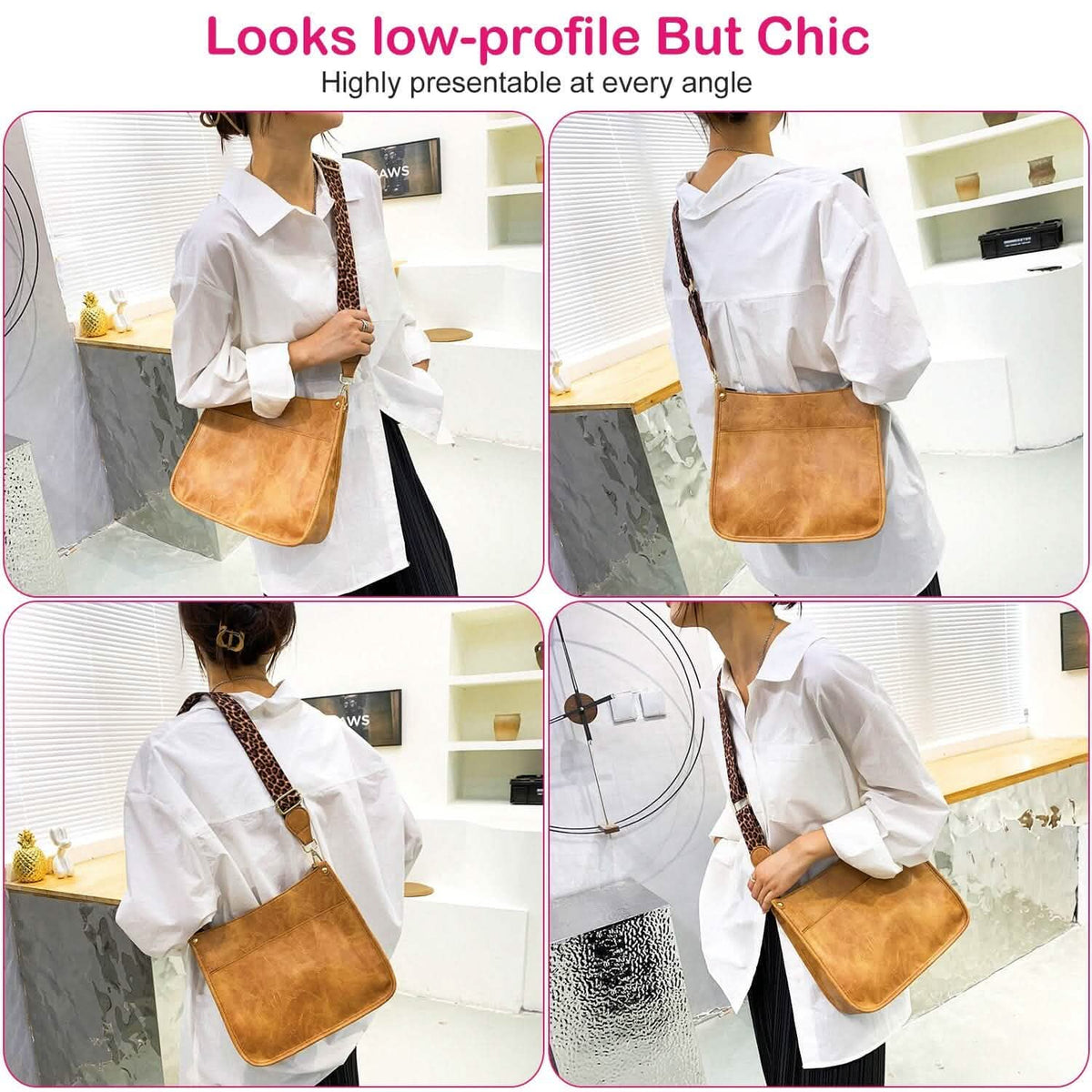 Women Fashion Leather Crossbody Bag - A-1 Thread Vault