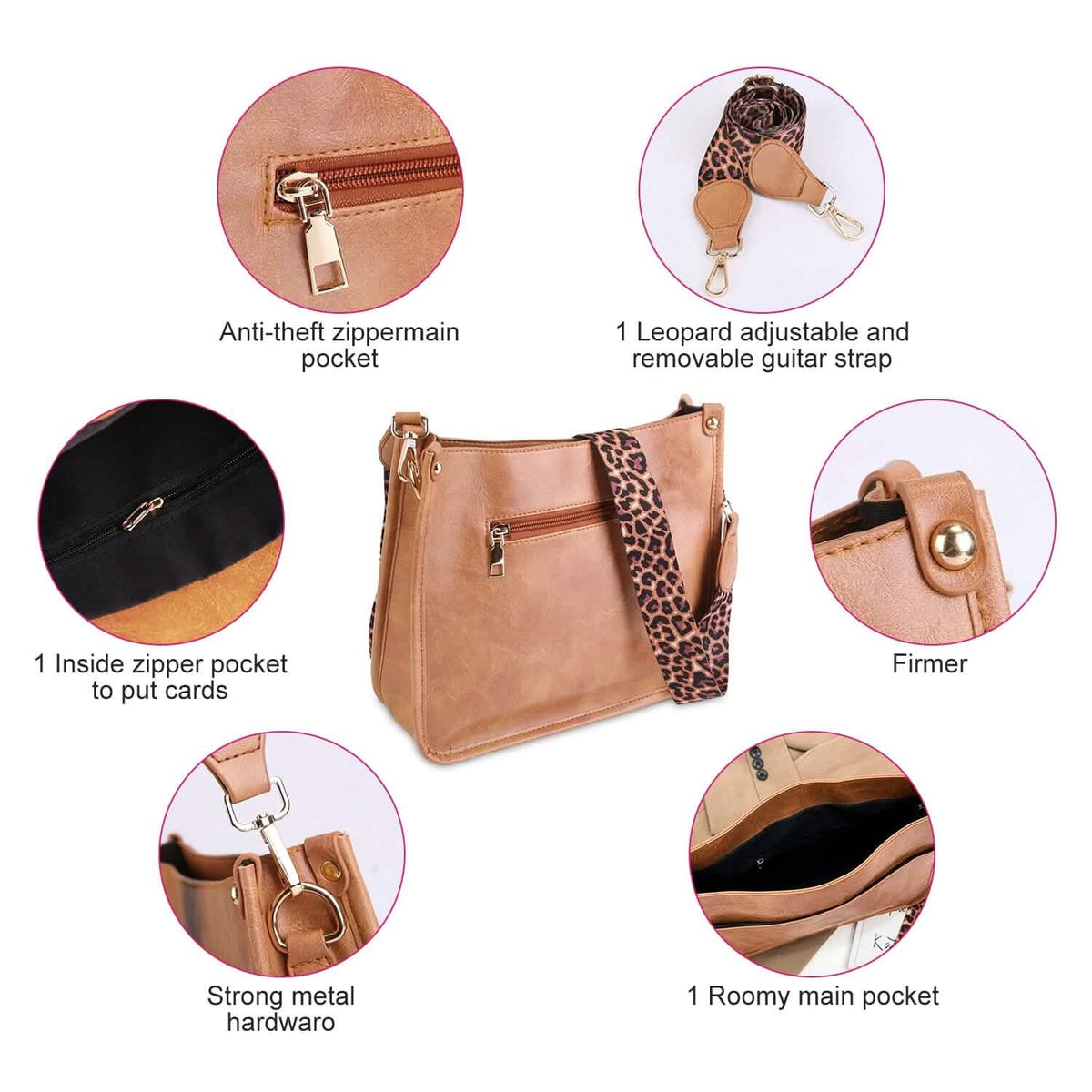 Women Fashion Leather Crossbody Bag - A-1 Thread Vault