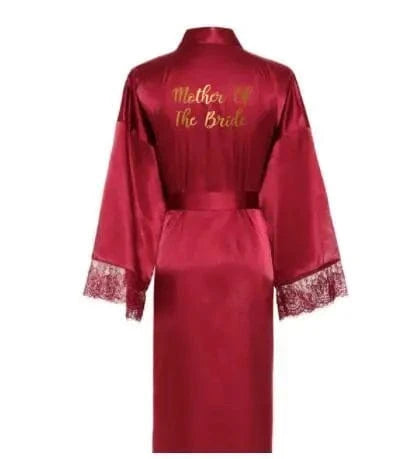 Women Long robe Satin Robe Bridal Robe Bridesmaid Robes Lace Robe Wedding Robe Sleepwear Bathrobe Dressing Long Gowns - A-1 Thread Vault