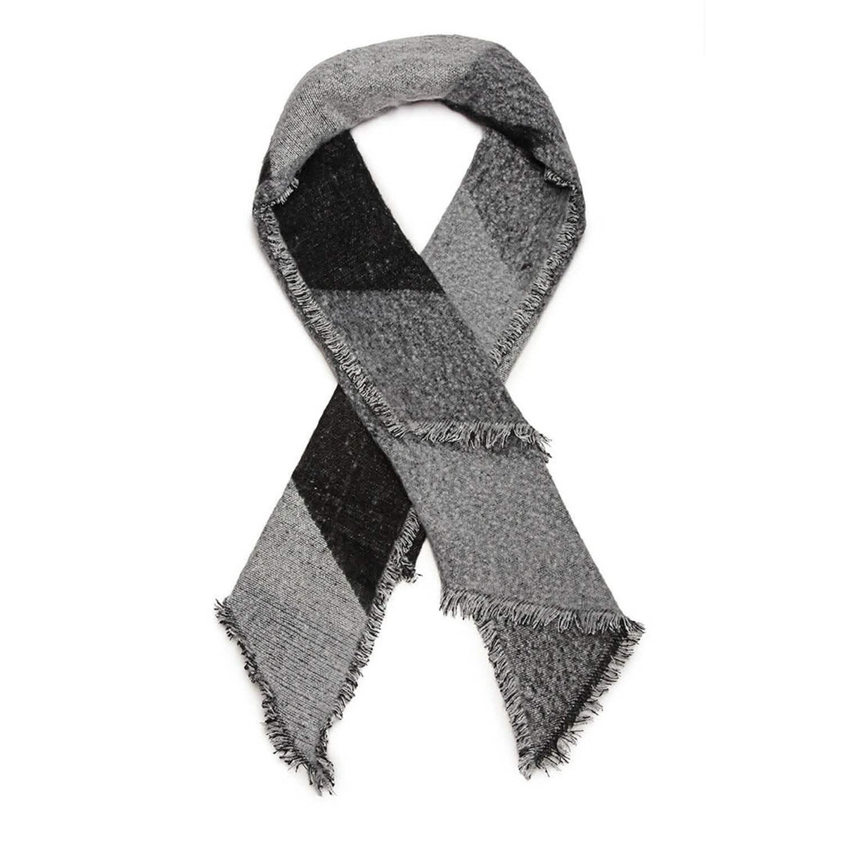 Women Long Soft Knitted Shawl Extra Thick Plaid Blanket Wrap Cape - A-1 Thread Vault