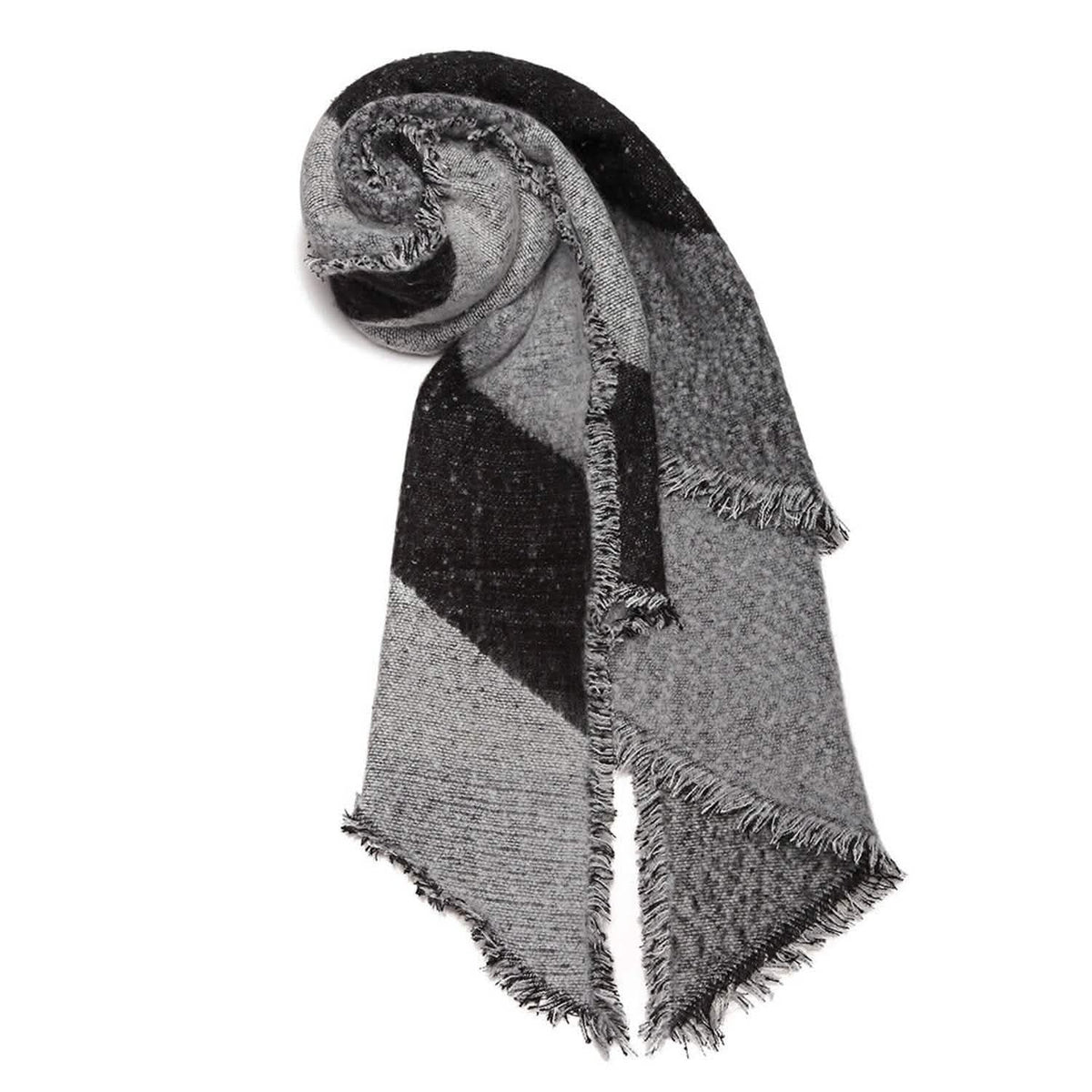 Women Long Soft Knitted Shawl Extra Thick Plaid Blanket Wrap Cape - A-1 Thread Vault