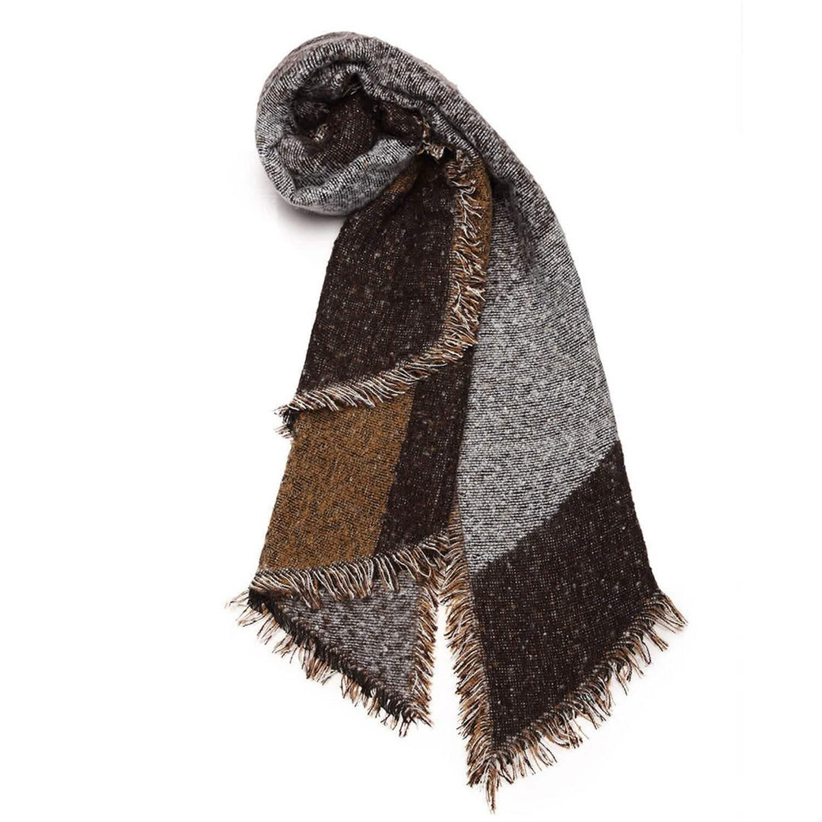 Women Long Soft Knitted Shawl Extra Thick Plaid Blanket Wrap Cape - A-1 Thread Vault