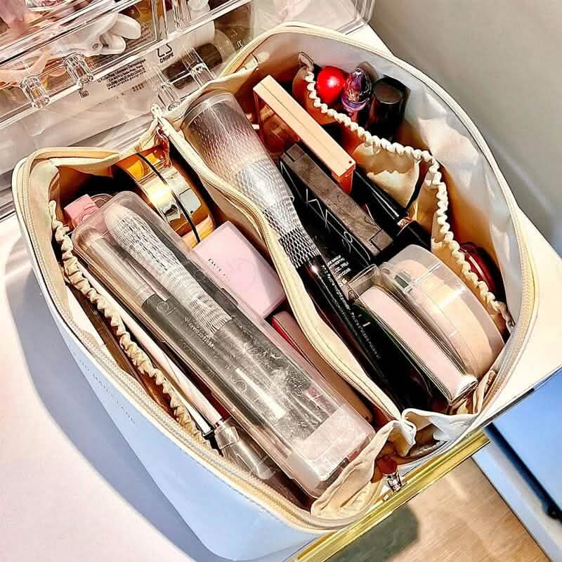 Women Makeup Organizer Toiletry Leather Bag - A-1 Thread Vault