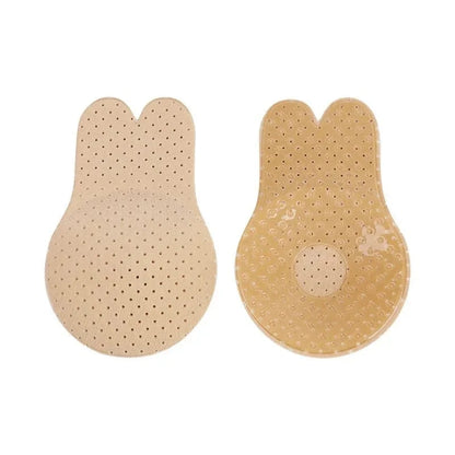 Women Push Up Bras Self Adhesive Silicone Strapless Invisible Bra Reusable Sticky Breast Lift Tape Rabbit Nipple Cover Bra Pads - A-1 Thread Vault