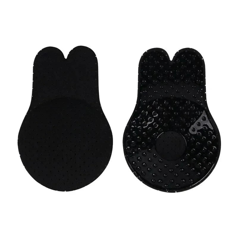 Women Push Up Bras Self Adhesive Silicone Strapless Invisible Bra Reusable Sticky Breast Lift Tape Rabbit Nipple Cover Bra Pads - A-1 Thread Vault