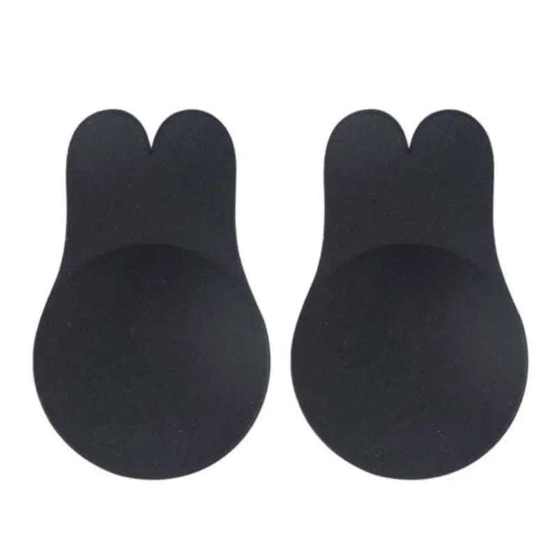 Women Push Up Bras Self Adhesive Silicone Strapless Invisible Bra Reusable Sticky Breast Lift Tape Rabbit Nipple Cover Bra Pads - A-1 Thread Vault