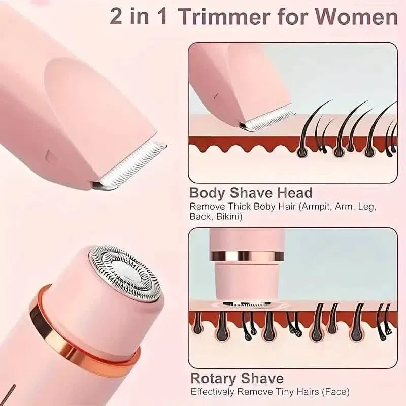 Women’s 2-in-1 Bikini & Facial USB Rechargeable Electric Razor for Wet/Dry Use - A-1 Thread Vault
