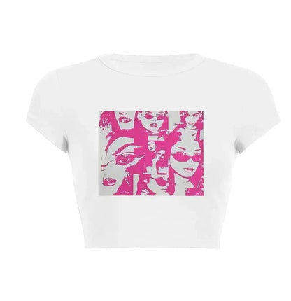Women’s Assorted Graphic Short Sleeve Crop Tee - A-1 Thread Vault