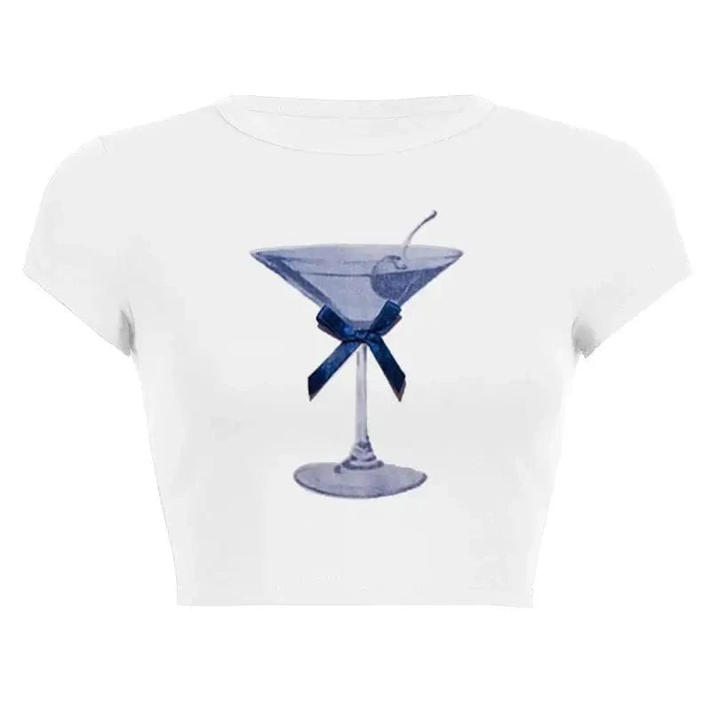 Women’s Assorted Graphic Short Sleeve Crop Tee - A-1 Thread Vault