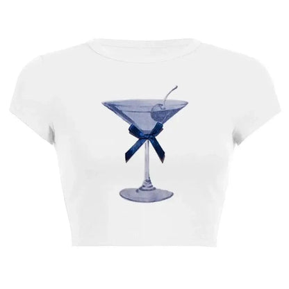 Women’s Assorted Graphic Short Sleeve Crop Tee - A-1 Thread Vault