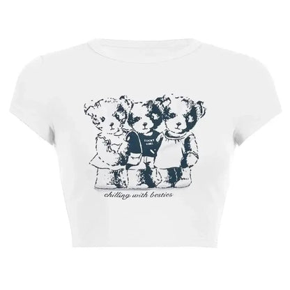 Women’s Assorted Graphic Short Sleeve Crop Tee - A-1 Thread Vault
