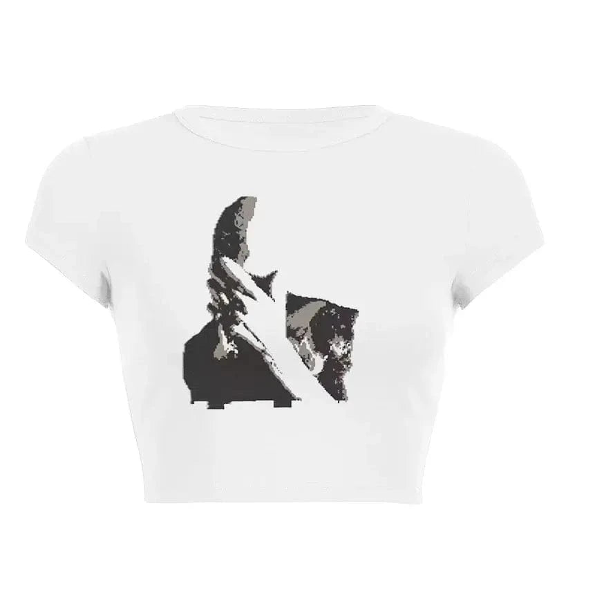 Women’s Assorted Graphic Short Sleeve Crop Tee - A-1 Thread Vault