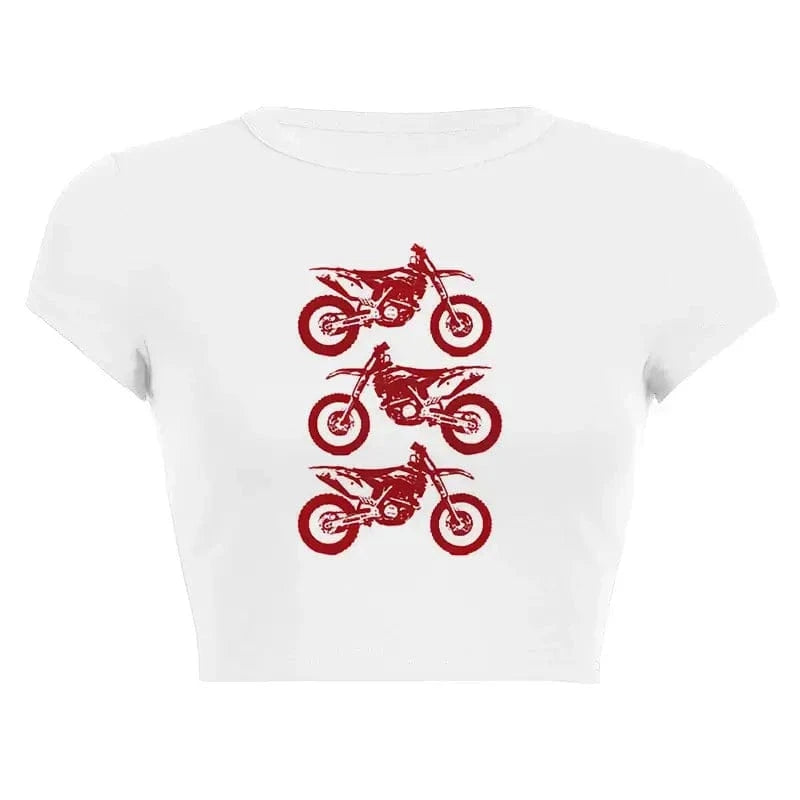 Women’s Assorted Graphic Short Sleeve Crop Tee - A-1 Thread Vault