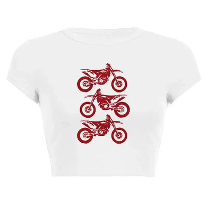 Women’s Assorted Graphic Short Sleeve Crop Tee - A-1 Thread Vault
