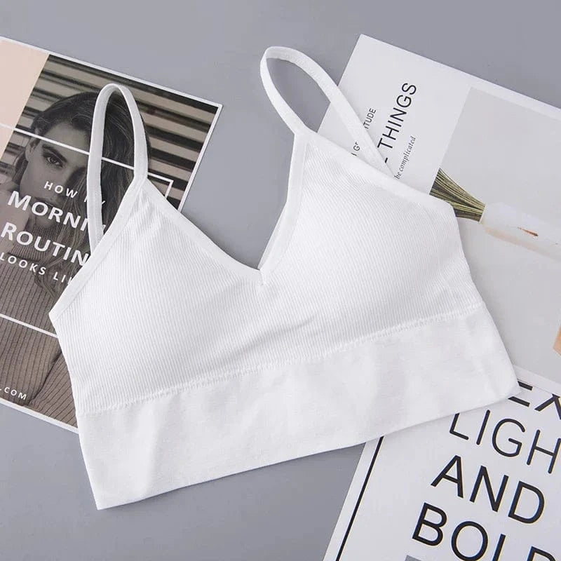 Women's Bra Tube Top Crop Top Female Seamless Back Outdoor Sports Underwear Bra For Women Cotton Female Bra Tops Brassiere - A-1 Thread Vault