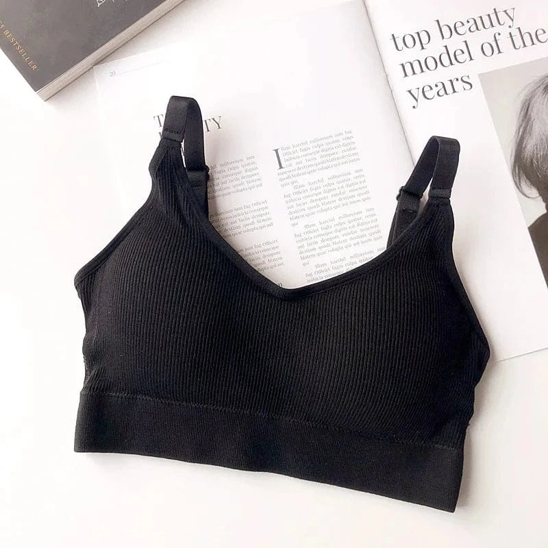 Women's Bra Tube Top Crop Top Female Seamless Back Outdoor Sports Underwear Bra For Women Cotton Female Bra Tops Brassiere - A-1 Thread Vault