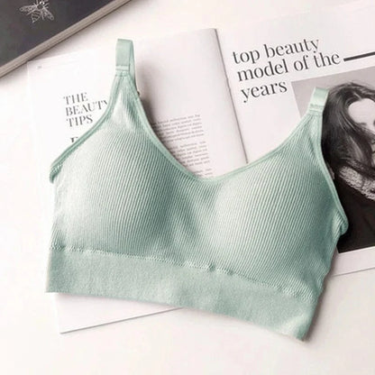 Women's Bra Tube Top Crop Top Female Seamless Back Outdoor Sports Underwear Bra For Women Cotton Female Bra Tops Brassiere - A-1 Thread Vault