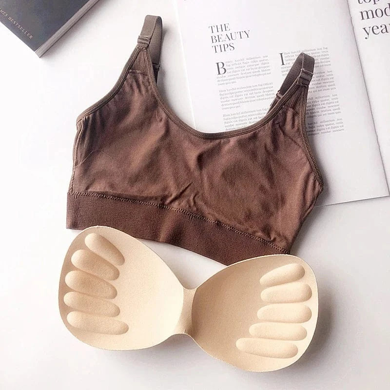 Women's Bra Tube Top Crop Top Female Seamless Back Outdoor Sports Underwear Bra For Women Cotton Female Bra Tops Brassiere - A-1 Thread Vault
