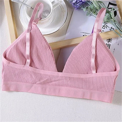 Women's Bras Cotton Brassiere Soft Intimates Solid Color Push Up Bra For Casual Everyday Wear Undergarments - A-1 Thread Vault