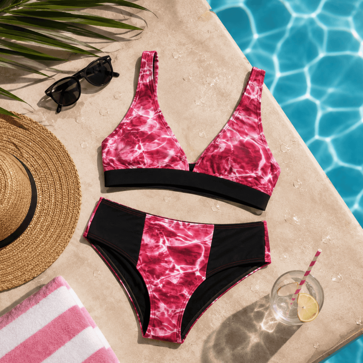 Women's Camo Bikini Bottom - Anemone Black Hunting Swimwear - Wilderness Dreams - A-1 Thread Vault