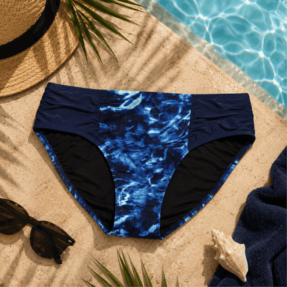 Women's Camo Bikini Bottom - Marlin Navy Hunting Swimwear - Wilderness Dreams - A-1 Thread Vault