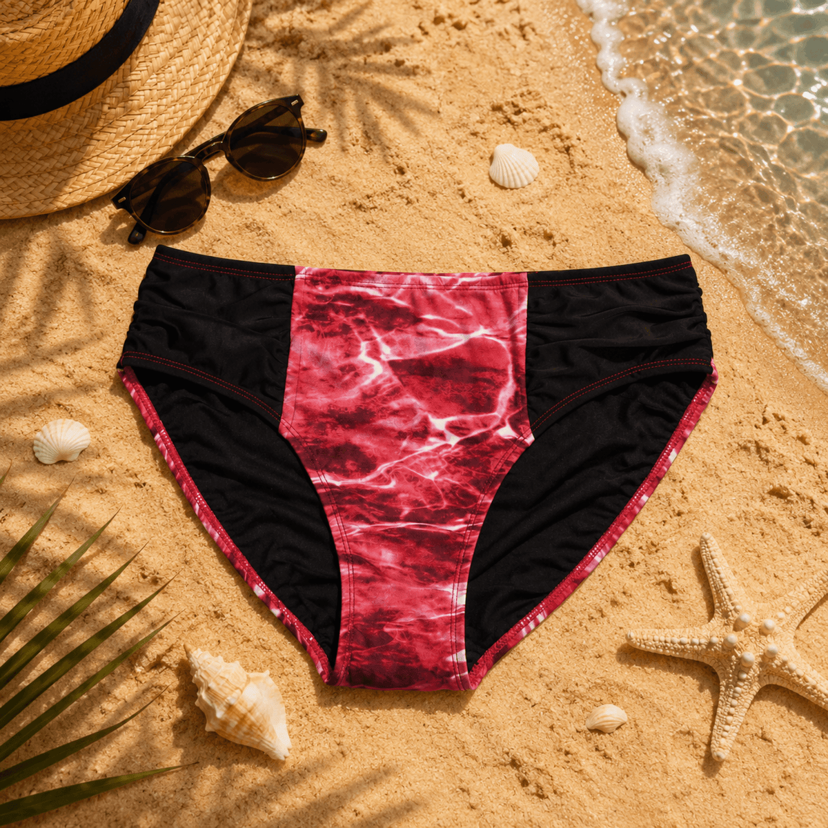Women's Camo Bikini Bottom - Marlin Navy Hunting Swimwear - Wilderness Dreams - A-1 Thread Vault