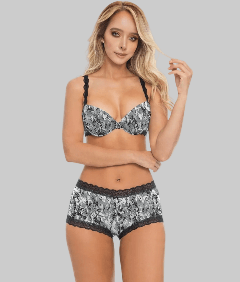 Women's Camo Hunting Boyshort Panty - Envision Black Underwear - Wilderness Dreams - A-1 Thread Vault