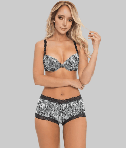 Women's Camo Hunting Boyshort Panty - Envision Black Underwear - Wilderness Dreams - A-1 Thread Vault