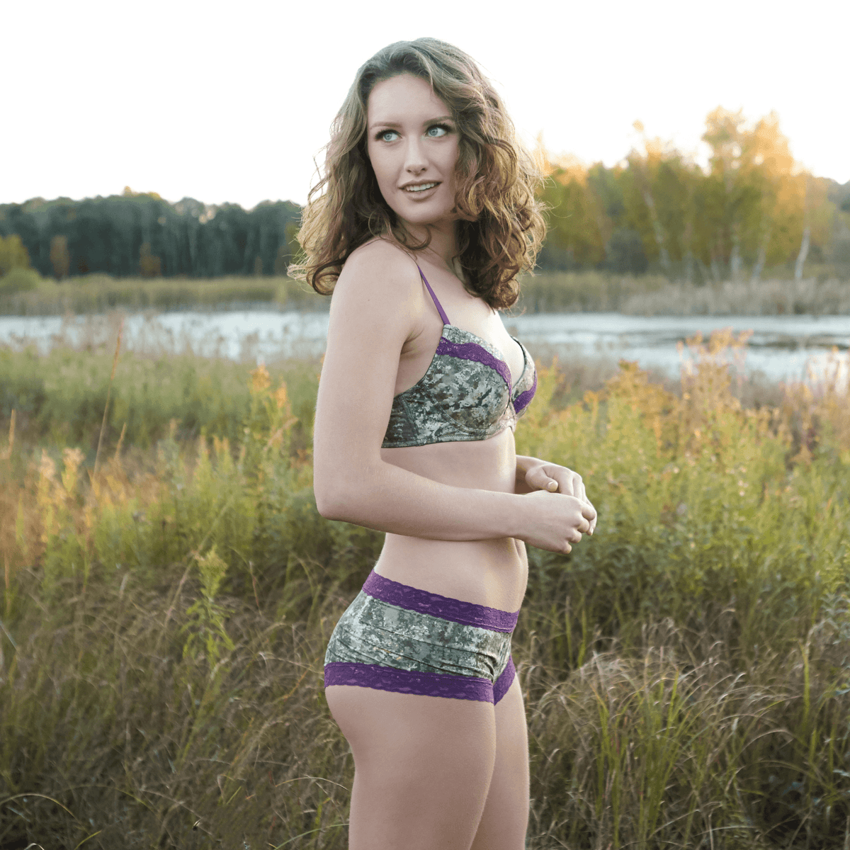 Women's Camo Hunting Boyshort Panty - Shape Shift Underwear - Wilderness Dreams - A-1 Thread Vault