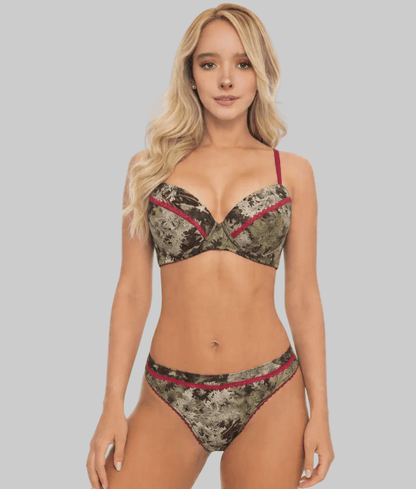 Women's Camo Hunting Thong - King's Camo Scalloped Lace Underwear - Wilderness Dreams - A-1 Thread Vault