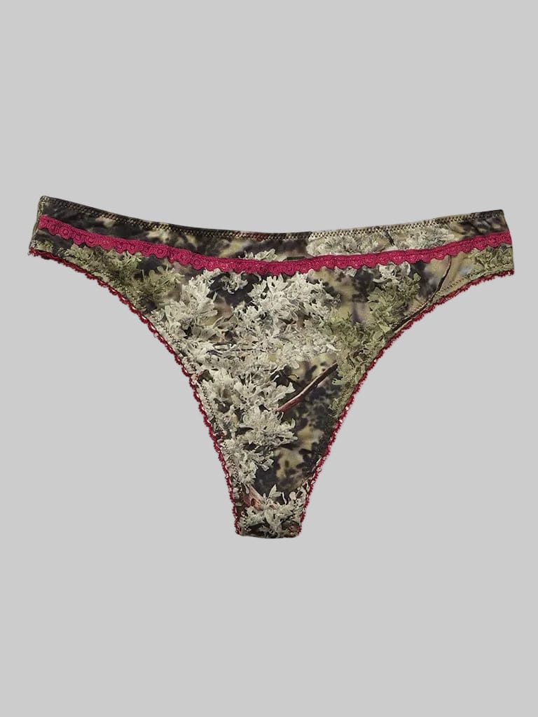 Women's Camo Hunting Thong - King's Camo Scalloped Lace Underwear - Wilderness Dreams - A-1 Thread Vault