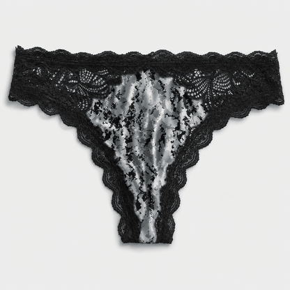 Women's Camo Lace Thong - Envision Black Hunting Underwear - Wilderness Dreams - A-1 Thread Vault