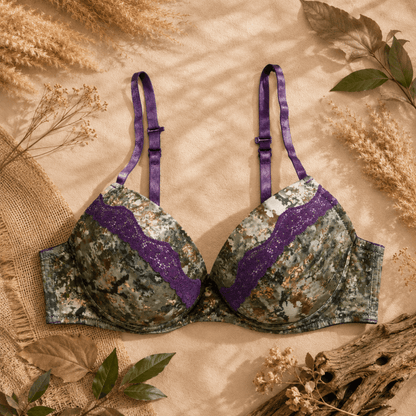 Women's Camo Padded Bra - Shape Shift Hunting Lingerie - Wilderness Dreams - A-1 Thread Vault
