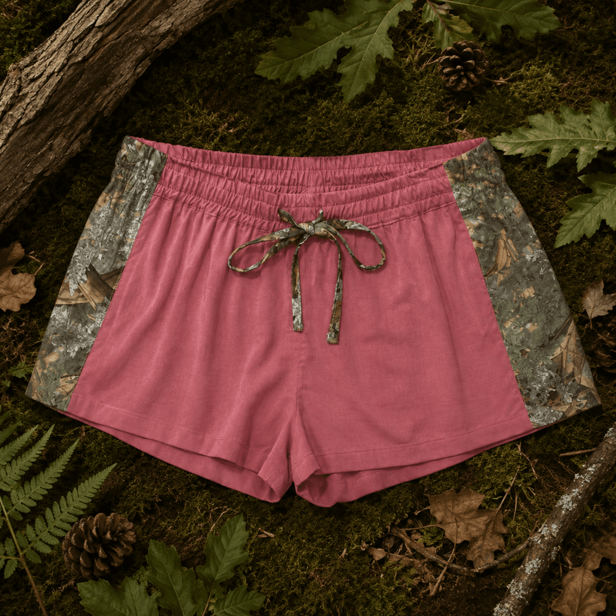 Women's Camo Sleep Shorts - King's Camo Hunting Loungewear - Wilderness Dreams - A-1 Thread Vault