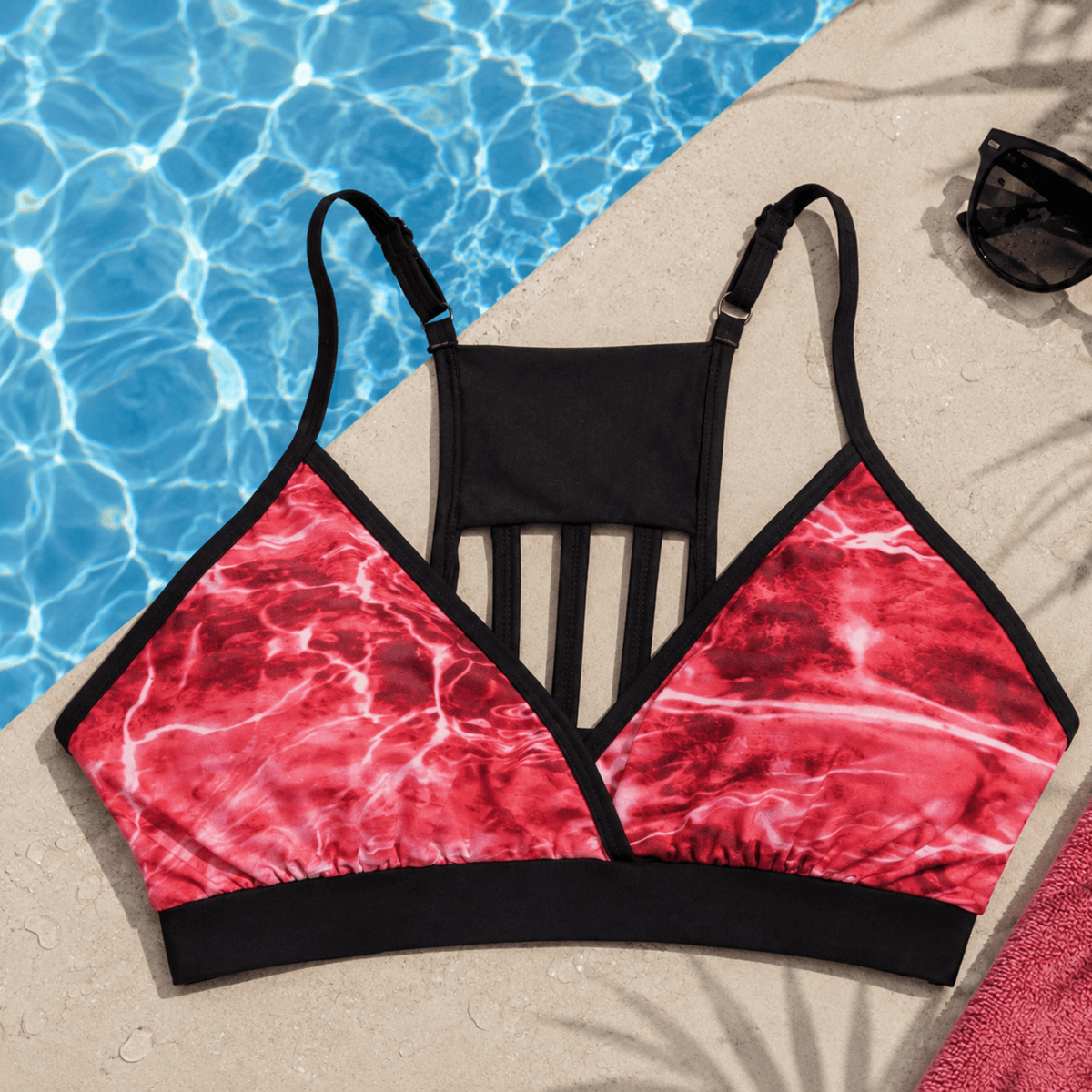 Women's Camo Sporty Bikini Top - Anemone Marlin Hunting Swimwear - Wilderness Dreams - A-1 Thread Vault
