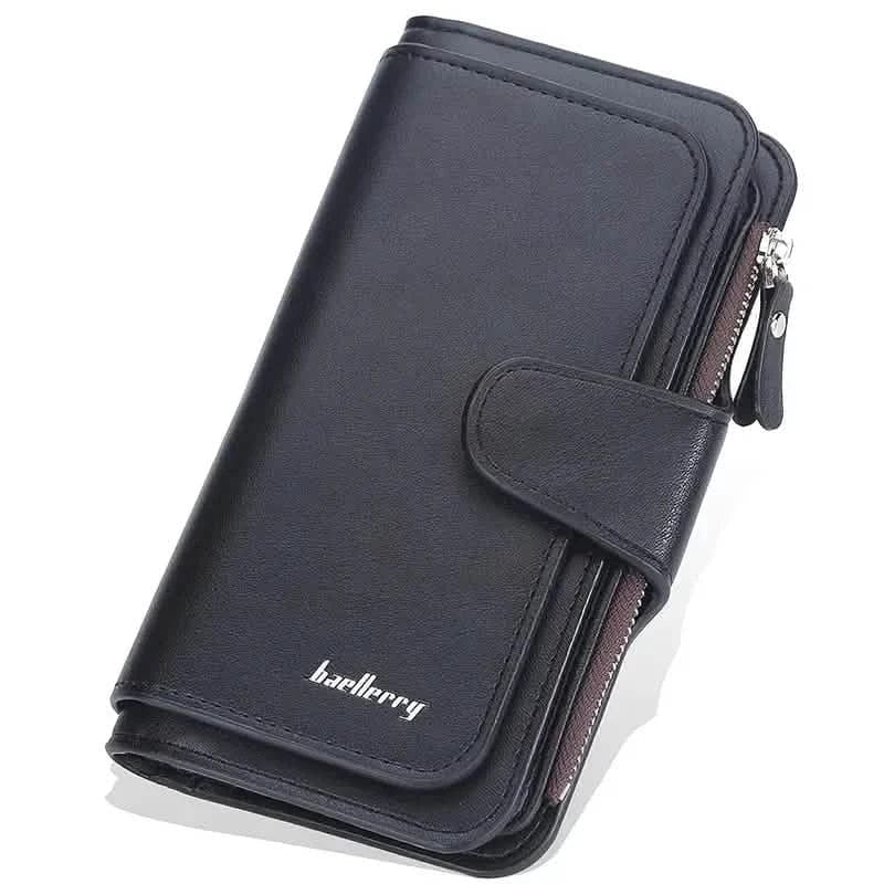 Women's Fashion Faux Leather Wallet with Card Slots & ID Window - A-1 Thread Vault