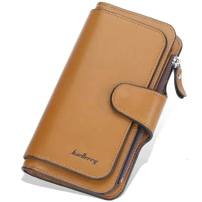 Women's Fashion Faux Leather Wallet with Card Slots & ID Window - A-1 Thread Vault