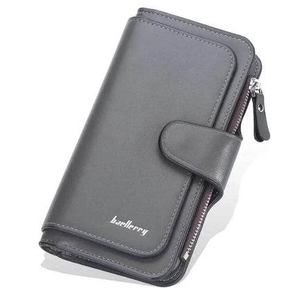 Women's Fashion Faux Leather Wallet with Card Slots & ID Window - A-1 Thread Vault