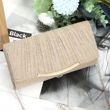 Women's Glitter Pleated Evening Clutch(MAC428) - A-1 Thread Vault