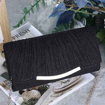 Women's Glitter Pleated Evening Clutch(MAC428) - A-1 Thread Vault