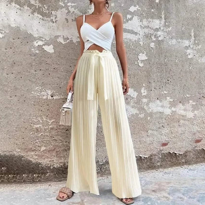 Women's High-Waisted Straight-Leg Strappy Pants - A-1 Thread Vault