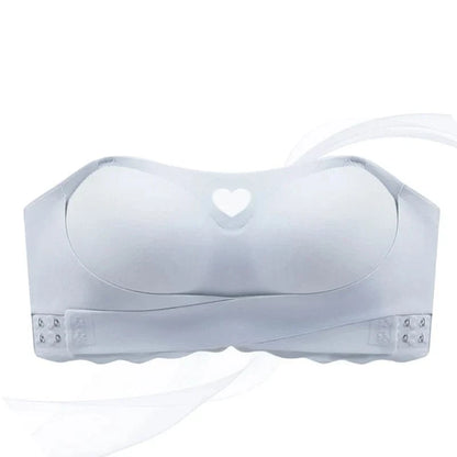Women's Invisible Strapless Bra Front Buckle Design Anti-Slip Small Chest Gathering Markless All-match Beautiful Underwear - A-1 Thread Vault