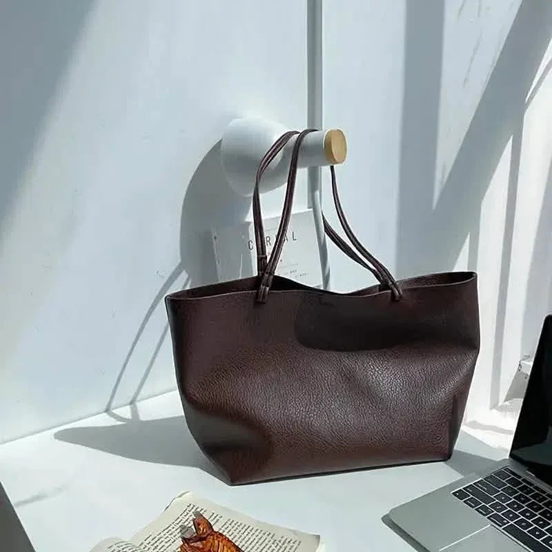 Women's Large Totes PU Leather Shoulder Bag Soft Purse Hobo Handbag Casual Top Handle Bag For Travel Work - A-1 Thread Vault