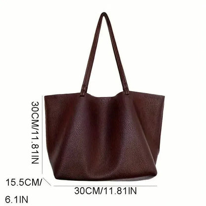 Women's Large Totes PU Leather Shoulder Bag Soft Purse Hobo Handbag Casual Top Handle Bag For Travel Work - A-1 Thread Vault