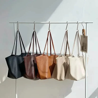 Women's Large Totes PU Leather Shoulder Bag Soft Purse Hobo Handbag Casual Top Handle Bag For Travel Work - A-1 Thread Vault
