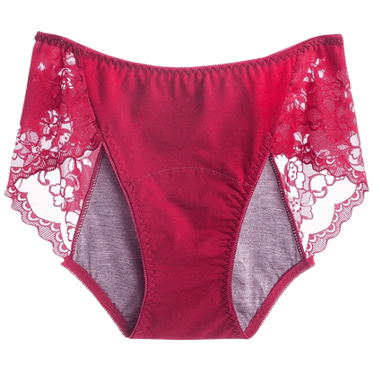 Women's Leak Proof Menstrual Panties lace Breathable SexysWaterproof Mid Waist Physiological Period Seamless Underwear - A-1 Thread Vault