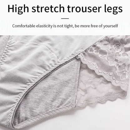 Women's Leak Proof Menstrual Panties lace Breathable SexysWaterproof Mid Waist Physiological Period Seamless Underwear - A-1 Thread Vault